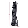 CyberPower B604BK Home Office 6-Outlet Surge Protector, 4 ft. Cord, 600J Surge Suppression, Black ~#|#~0DB83CE9-EBF4-477D-AED44515E6EA9256_sc7