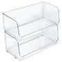 Azar Large Stackable Plastic Narrow PantryStorage Bin, 2/Pack (556722-2PK)~#|#~0DB99C17-248A-47CC-B80B500FB8E8B67D_sc7