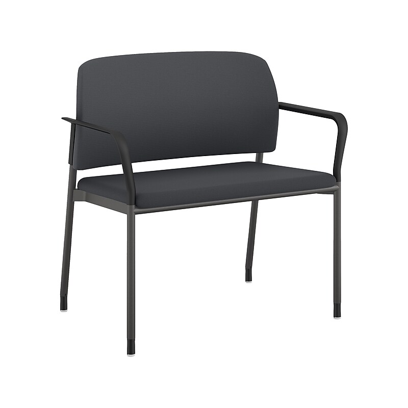 HON Accommodate Vinyl Upholstered Bariatric Stacking Chair, Dark Gray/Textured Charcoal (HSB50.F.E.SX23.P7A) image 1
