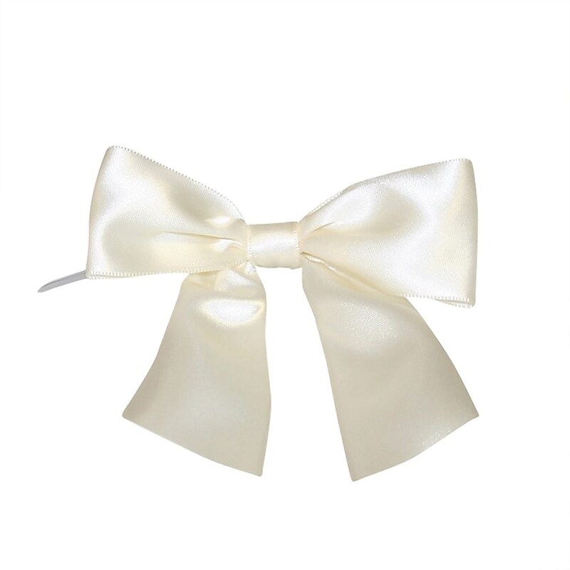 JAM Paper Satin Bows, Ivory, 50/Pack (52640349232) image 1