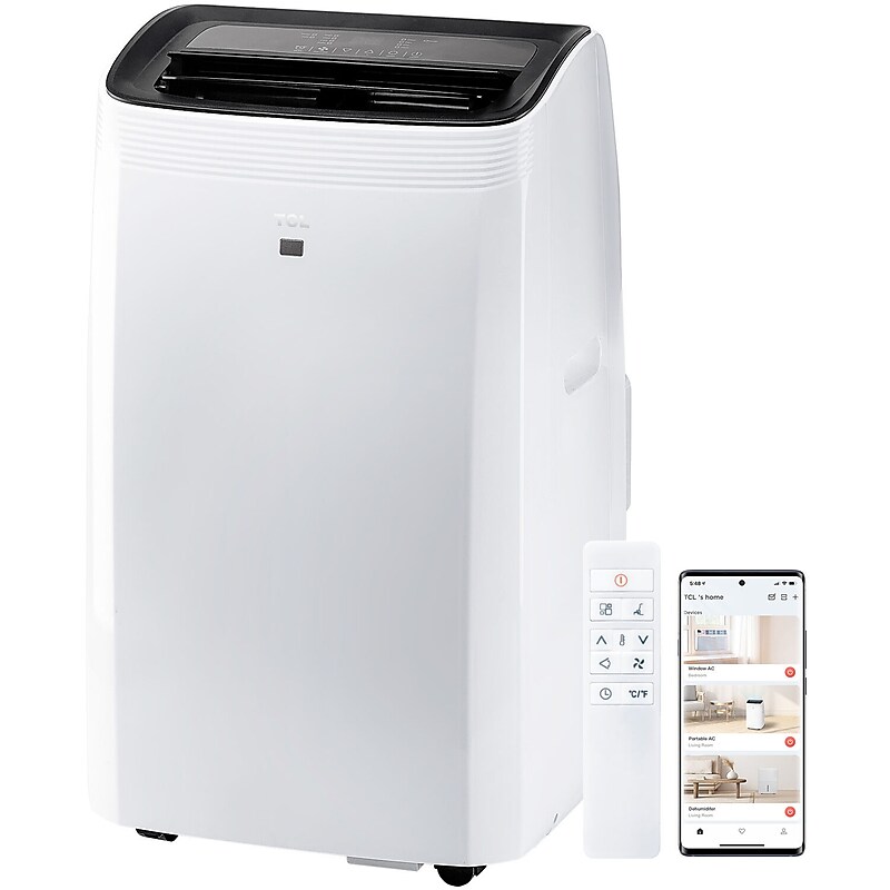 TCL 115-Volt 8,000 (BTU DOE) Portable Air Conditioner with Remote, WiFi Enabled, White (H8P36W) image 1
