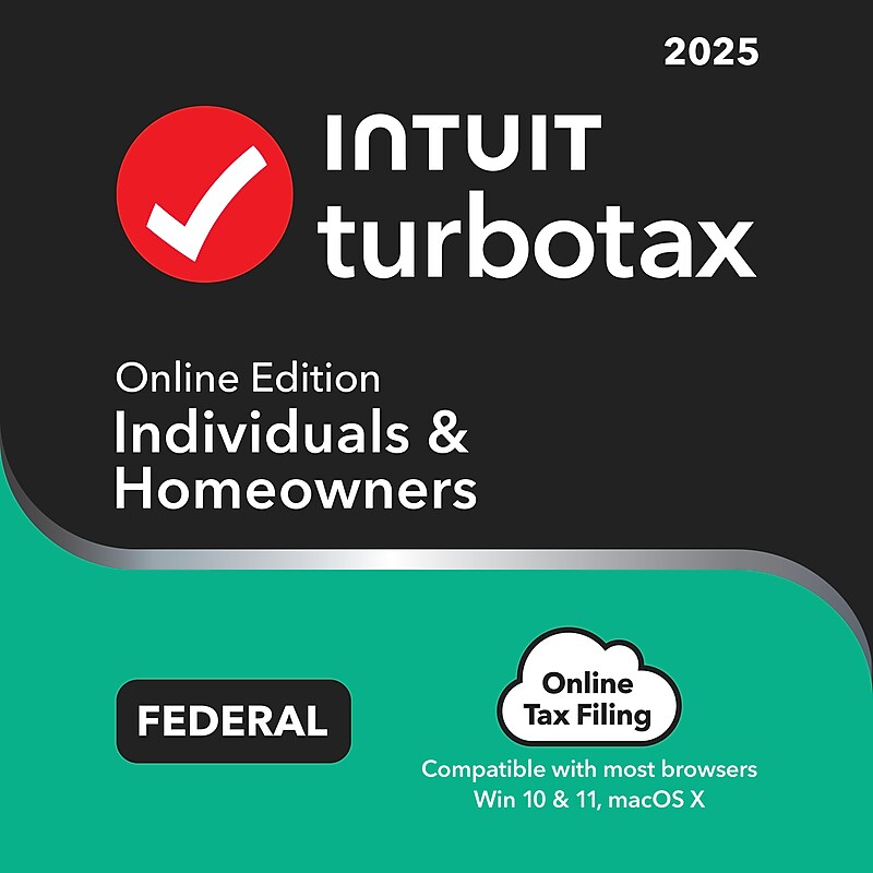 TurboTax Deluxe Online Edition 2025, Federal Tax Return for 1 User, Web Browsers & Operating Systems, Online Access image 1