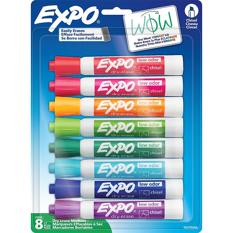 Expo Dry Erase Markers, Chisel Tip, Assorted Colors, 8/Pack (1927524) image 1