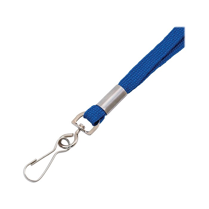 Advantus Deluxe Lanyard with J-Hook, Blue, 100/Box (97129