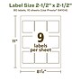Avery EcoFriendly Laser/Inkjet Square Multipurpose Labels, 2-1/2" x 2-1/2", White, 90/Pack (94104)~#|#~0DD5997D-C7C6-4060-87ED0A2DB8EFFA2E_sc7