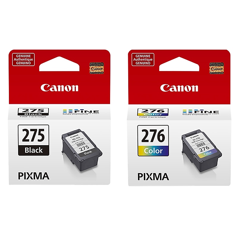 Canon 275XL/276XL Black/Tri-Color High Yield Ink Cartridge, 2/Pack (CAN275H762PK-VB) image 1