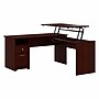 Bush Furniture Cabot 60"W 3 Position L Shaped Sit to Stand Desk, Harvest Cherry (CAB043HVC)~#|#~0DE43C74-8B9D-4E88-A4FF8B9415B797D7_sc7