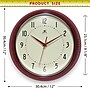 Infinity Instruments Round Retro Red Wall Clock, Aluminum, 12" (10940RD-12)~#|#~0DEBDAFF-8EA1-4EDD-8264EF1926E6C7EA_sc7