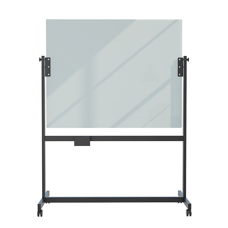 U Brands Glass Mobile Dry-Erase Whiteboard, 4' x 3' (2914U00-01) image 1