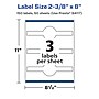 Avery Laser/Inkjet Multipurpose Labels, 8" x ", Glossy White, 150/Box (94117)~#|#~0DFDD384-2C80-4FCB-9F3B27590D4A3600_sc7