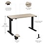 Bush Business Furniture Move 40 Series 48"W Electric Adjustable Standing Desk, Natural Elm/Black Powder Coat (M4S4824NEBK)~#|#~0DFE82D6-9099-46E3-8E5E9B16DB9A665B_sc7