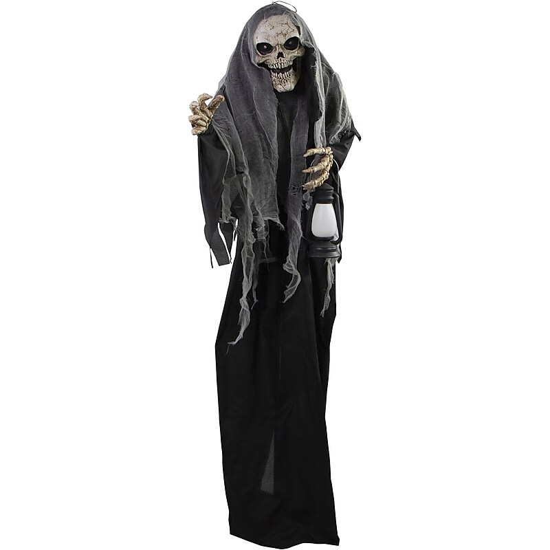 Haunted Hill Farm Life-Size Animatronic Skeleton Reaper (HHRPR-24FLSA) image 1