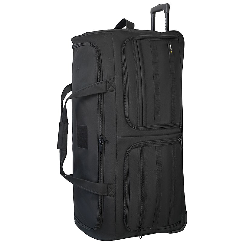 U.S. Army ROMEO 36" Polyester Telescoping Travel Duffel with Wheels, Black (USLROM36BLK) image 1
