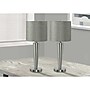Monarch Specialties Inc. Incandescent Table Lamp, Nickel/Gray, 2/Set (I 9642)~#|#~0E106351-02B3-4051-8017F5617B25D804_sc7