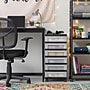 Iris 6-Drawer Durable Storage Cart, Plastic, Black/Clear (116862)~#|#~0E153503-180B-4776-93002900B0EB6B88_sc7