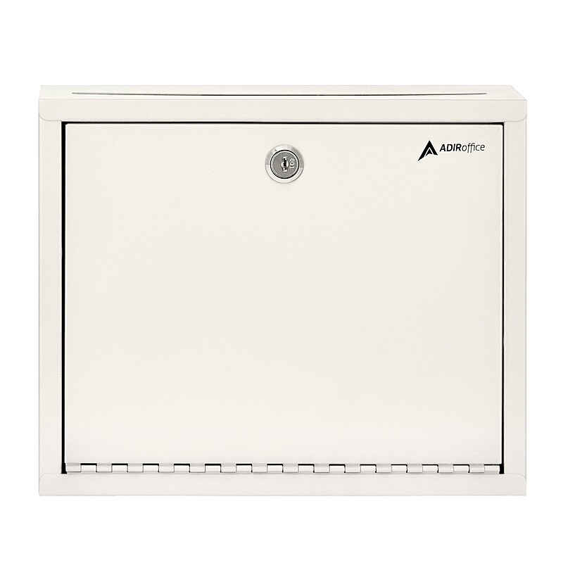 AdirOffice Steel Multipurpose Drop Box Interoffice Mailbox, Large, White (631-03-WHI-PKG) image 1