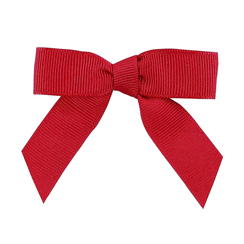 JAM Paper Grosgrain Bows, Cranberry, 100/pack (52640349284) image 1