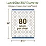 Avery Dissolvable Circle Multipurpose Labels, 0.75" Dia., Off-white, 800/Pack (94504)~#|#~0E224C94-4C1C-4032-B36B7FAA2CD34192_sc7