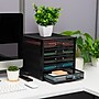Mind Reader 5-Compartment Metal Mesh File Storage Drawers, Black (5CABMESH-BLK)~#|#~0E2473B5-183D-4E1A-99C928CFD3DD66D7_sc7