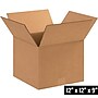12" x 12" x 9" Corrugated Kraft Boxes, 32 ECT, 25/Bundle (BS121209X)~#|#~0E2651A0-9B6C-41DF-AE0200351EA59F6E_sc7