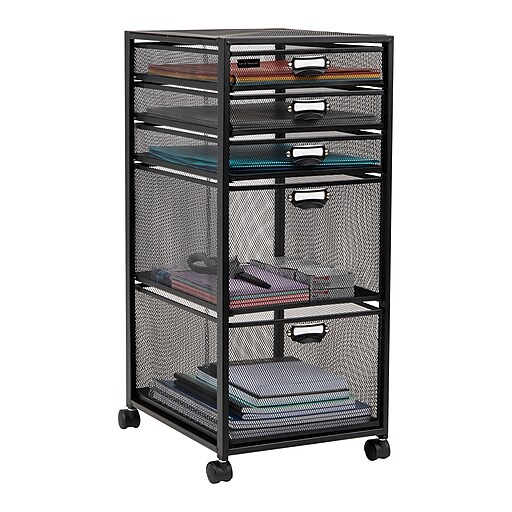 Mind Reader 5Drawer Mobile Cart with Drawers Laundry Organizer Utility