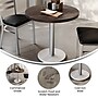 Flash Furniture Bennett 30" Round Wooden Commercial Indoor Table, Dark Brown Top/Silver Base (GSFRD30DBTR18S)~#|#~0E315907-B1F3-4B41-AF1A8709B4649794_sc7