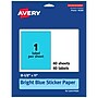 Avery Rectangle Multipurpose Labels, 8.5" x 11", Bright Blue, 40/Pack (94269)~#|#~0E36D4CB-49E5-48A0-82B1D285F51E6050_sc7