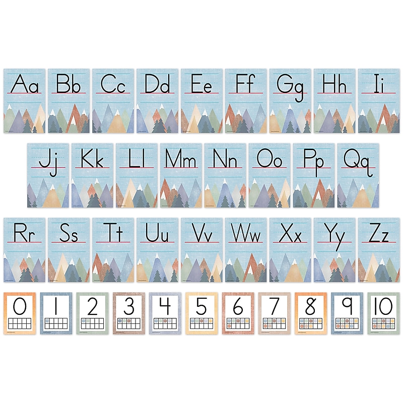 Teacher Created Resources Moving Mountains Alphabet Bulletin Board Set (TCR9170) image 1
