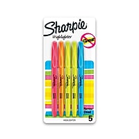 5-Pack Sharpie Stick Highlighter (Chisel Tip, Assorted) Deals