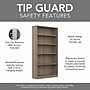 Bush Furniture Universal 72"H 5-Shelf Bookcase with Adjustable Shelves, Ash Gray Laminated Wood (WL12427)~#|#~0E40439C-05F3-41A0-8F767C7ABA9FD0B8_sc7