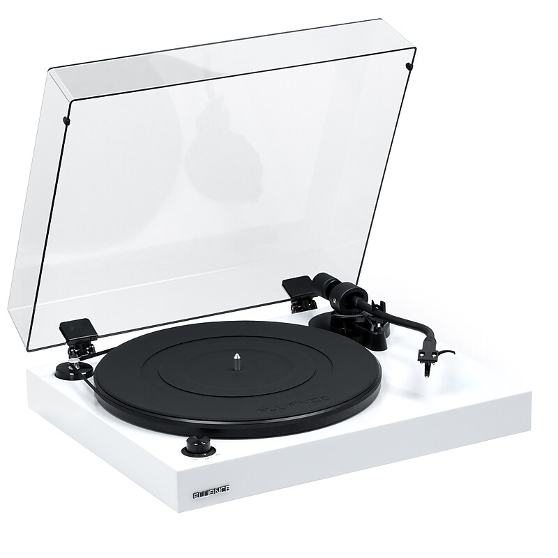 Fluance RT82 Reference Turntable with Ortofon OM10 & Speed Control Motor, High Gloss White (RT82WH) image 1