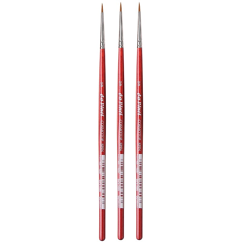 da Vinci COSMOTOP-SPIN Watercolor Synthetic Silkpainting Round Brush, 3 /Pack (DVXVA5580N2-3) image 1