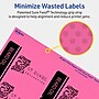 Avery Rectangle Laser/Inkjet Multipurpose Labels, 2" x 3.75", Bright Pink (80/Pack)~#|#~0E44C803-AD05-4916-AD170C9792E23511_sc7