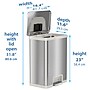 halo TapCan Stainless Steel Rectangular Pedal Sensor Trash Can with AbsorbX Odor Control System, White Trim, 13 Gal. (TC13SW)~#|#~0E4837FB-A9CC-41E9-8F89065A08560B24_sc7