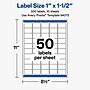Avery Rectangle Laser/Inkjet Multipurpose Labels, White, 50 Labels/Sheet, 10 Sheets/Pack (19479311243)~#|#~0E492486-7267-41C4-B7139CA0348F1423_sc7