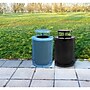 Alpine Industries 4460 Steel Mesh Trash & Recycling Bin Combo with Rain Bonnet Lid, 36 Gallon, Black/Blue (ALP4460-01-F)~#|#~0E4EC1B2-AF24-413C-927137CDE7426273_sc7