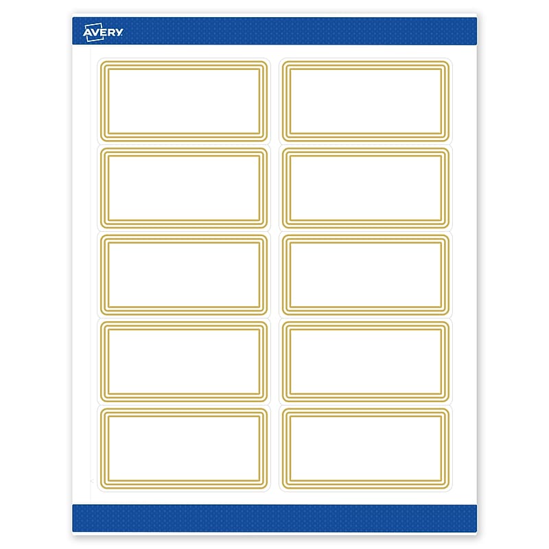 Avery Laser/Inkjet Rectangle Multipurpose Labels, 2" x 4", White, 100/Pack (S00DHR) image 1