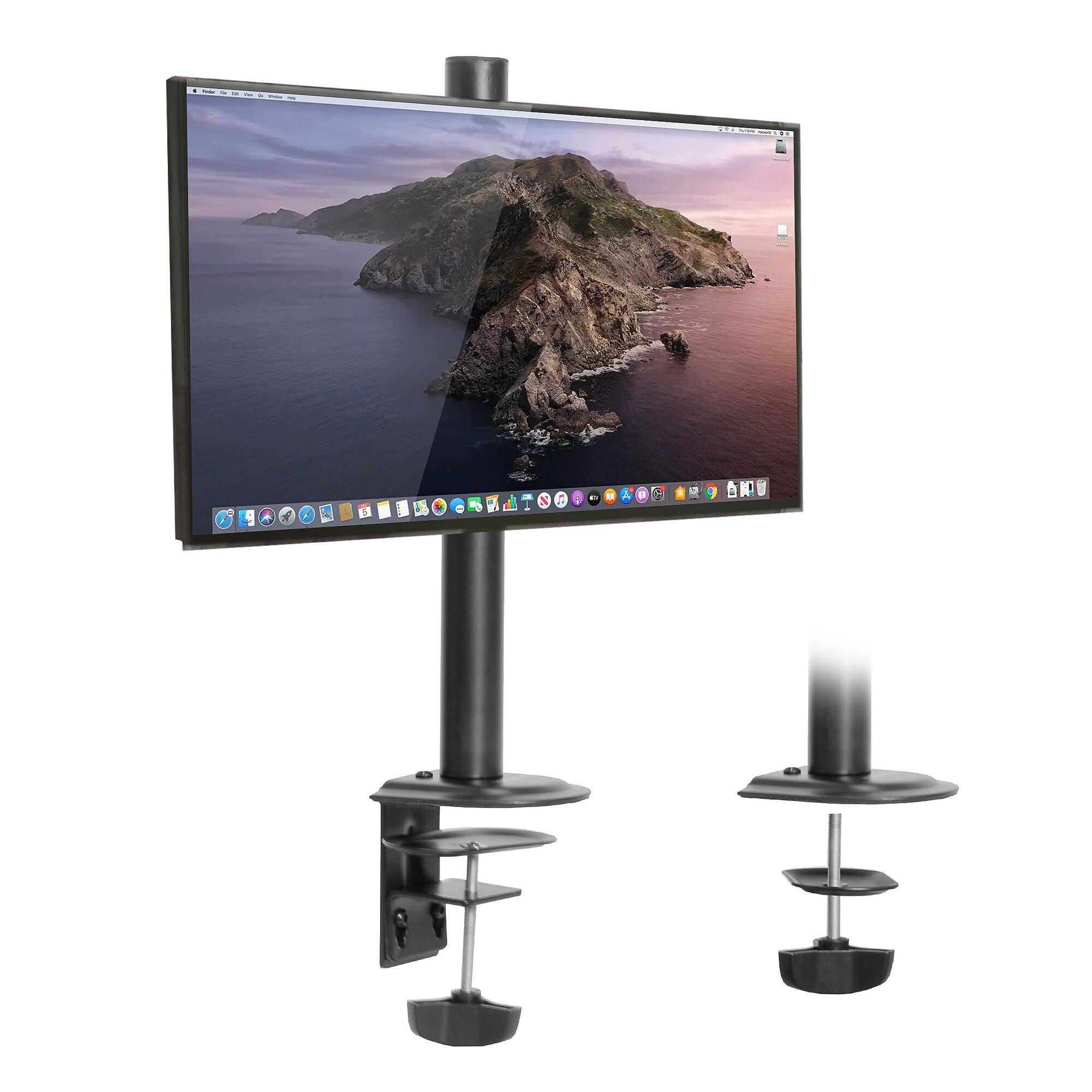 Mount-It! Adjustable Single Monitor Desk Mount, Up to 32″ Monitor, Black (MI-1706BLK) Sansujyuku sansujyuku.com
