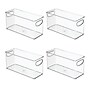 iDESIGN Small Stackable Plastic Storage Bin with Handles, 5" x 4" x 10", Clear, 4/Pack (95586N)~#|#~0E50D6C0-95A4-4F75-98D408CDC3320AE7_sc7