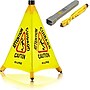 Alpine Industries Wet Floor Cone Sign, 20"H, Yellow, 5/Pack (498-20-5pk)~#|#~0E519BE5-3F3A-4164-8F4C954C3CC55967_sc7