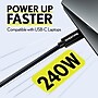 Overtime C92 6 ft USB-C to USB-C 240W Charging Cable, Black (OCC92BK)~#|#~0E54571C-9482-4874-AF349E08131D7E50_sc7