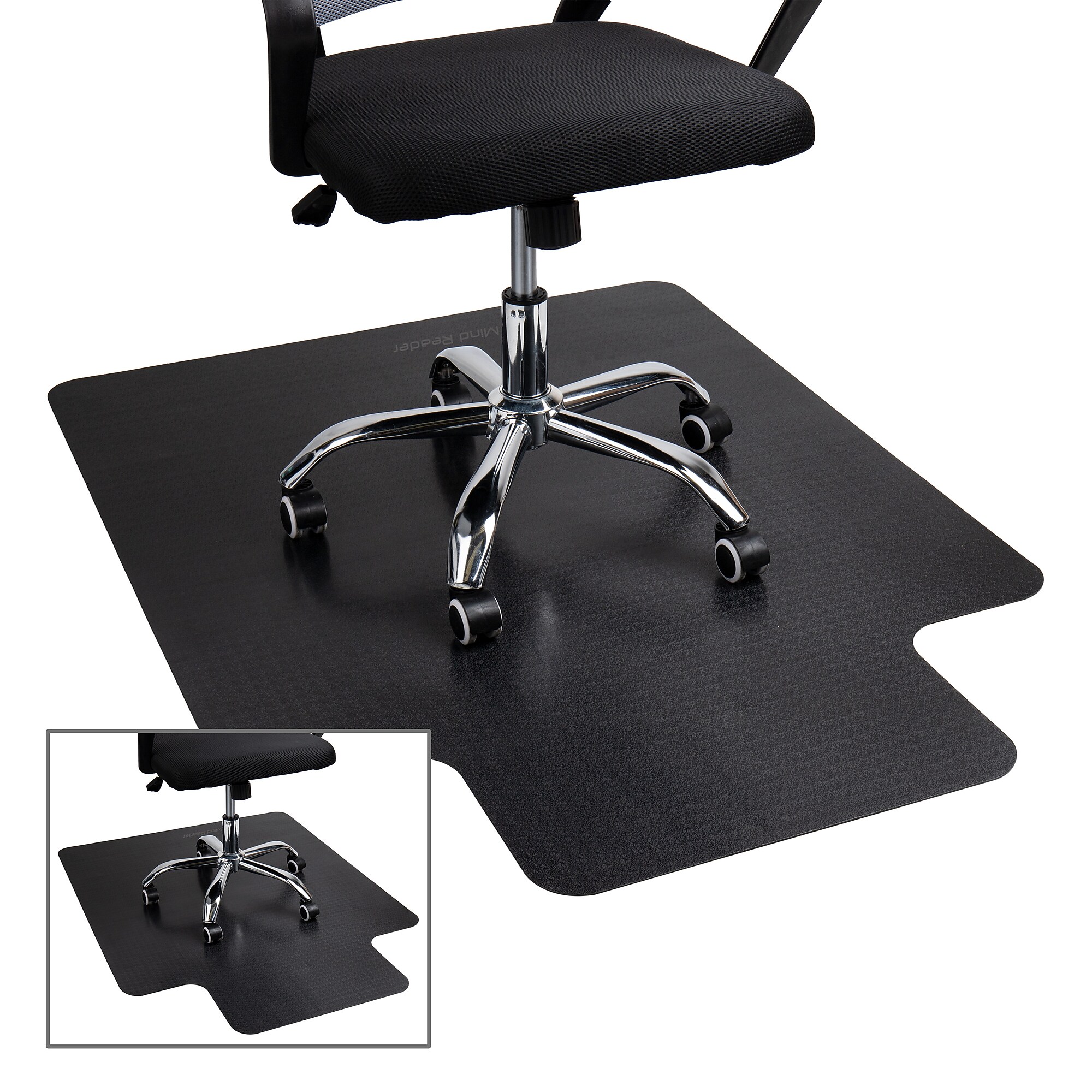 Mind Reader Hard Floor Chair Mat with Lip, 36″ x 48″, Black (2OFFCMAT-BLK) Sansujyuku sansujyuku.com