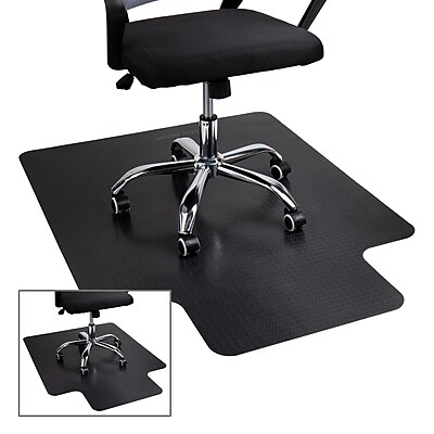 Mind Reader Hard Floor Chair Mat with Lip, 36″ x 48″, Black (2OFFCMAT-BLK) Simolary simolary.com