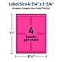 Avery Laser/Inkjet Rectangle Multipurpose Labels, 4.75" x 3.75", Neon Magenta, 40/Pack (94254)~#|#~0E6007A3-2A9D-4DAC-ADA700841BF0F789_sc7