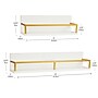 Mind Reader 2 Metal Floating Shelves, 4" x 4" x 18", White/Gold (MDG2SH-WHT)~#|#~0E6A230E-F4D4-4FCA-BA117E049EA7C7DD_sc7