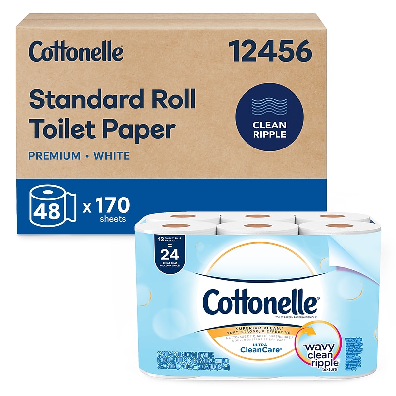 Cottonelle Professional Toilet Paper, 1-ply, White, 170 Sheets/Roll, 48 Rolls/Carton (12456) image 1