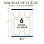 Avery Dissolvable Decorative Edge Multipurpose Labels, 2-1/2" x 2-57/64", Off-white, 30/Pack (94121)~#|#~0E6EE868-2051-4F27-BE3527AD3DB7BCE6_sc7