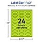 Avery Oval Multipurpose Labels, 1" x 2", Bright Green, 1920/Box (94053)~#|#~0E73F1CB-50FA-4DC1-A2E7D6731728A27E_sc7