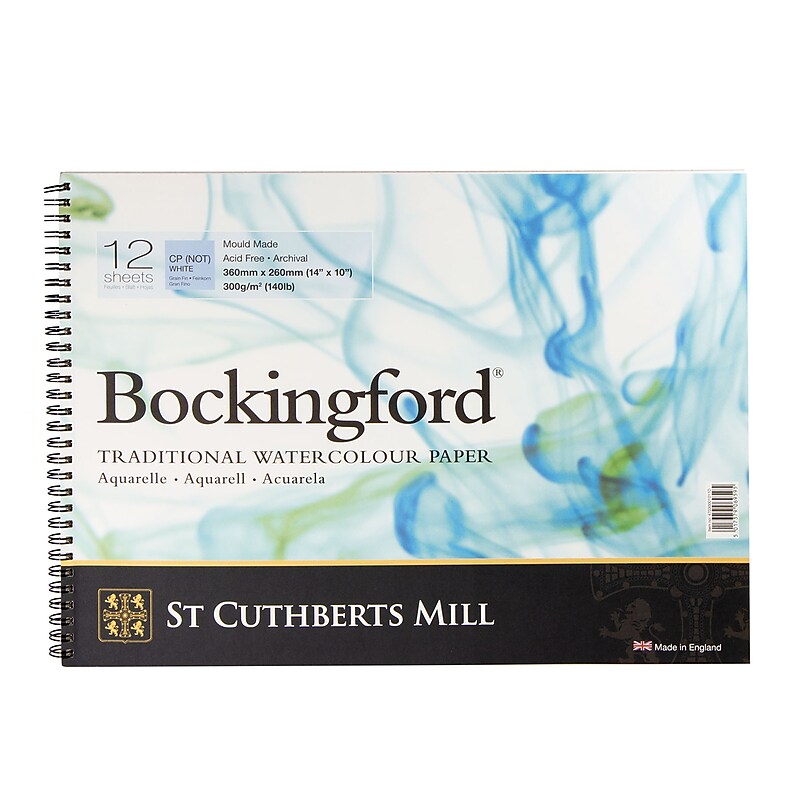 St Cuthberts Mill Bockingford 14" x 10" Watercolor Sketch Pad, 12 Sheets/Pad (STCT47030001011D) image 1