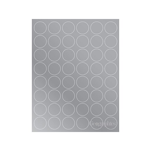 Geographic Starburst Recognition Certificate Seal, 1.25